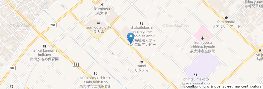 Mapa de ubicacion de 季節料理 池宮 en Japonya, 大阪府, 泉大津市.