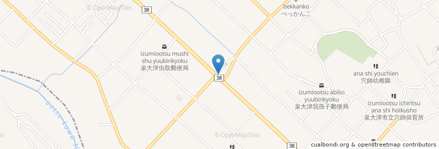 Mapa de ubicacion de じゅらく en Japón, Prefectura De Osaka, 泉大津市.