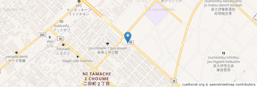 Mapa de ubicacion de 昭和シェル石油 en 일본, 오사카부, 泉大津市.