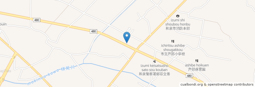 Mapa de ubicacion de KYGNUS en 日本, 大阪府, 和泉市.
