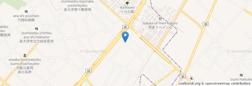 Mapa de ubicacion de PePe en ژاپن, 大阪府, 和泉市.
