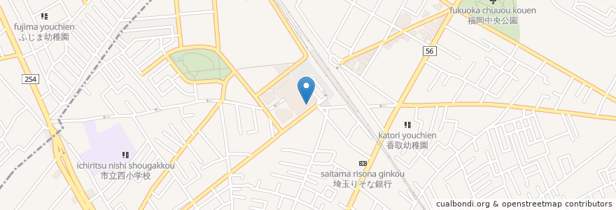 Mapa de ubicacion de かさはら内科クリニック en Japan, Präfektur Saitama, ふじみ野市.