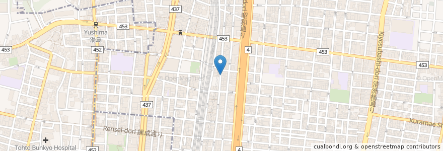 Mapa de ubicacion de もてなしや 将 en Japan, Tokio, 台東区.
