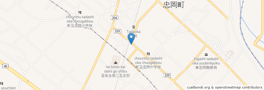 Mapa de ubicacion de 別所デンタルクリニック en 日本, 大阪府, 泉北郡, 忠岡町.