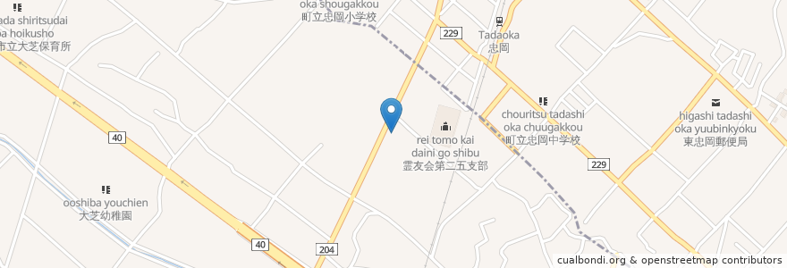 Mapa de ubicacion de Kitchen Masuda en Japon, Préfecture D'Osaka, Kishiwada, 泉北郡, 忠岡町.