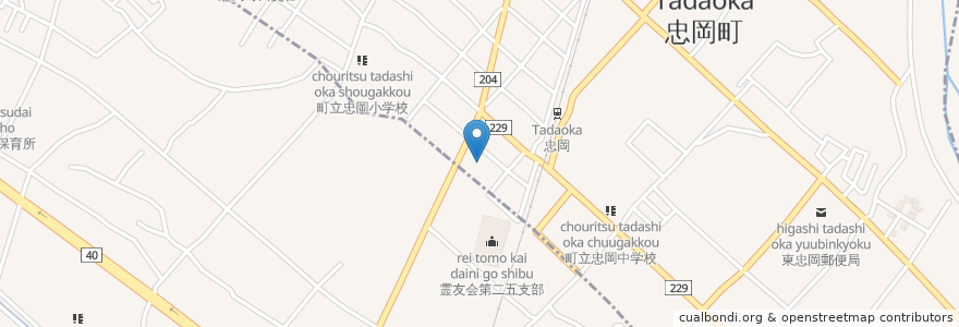 Mapa de ubicacion de チューリップ保育園 en Japonya, 大阪府, 泉北郡, 忠岡町.
