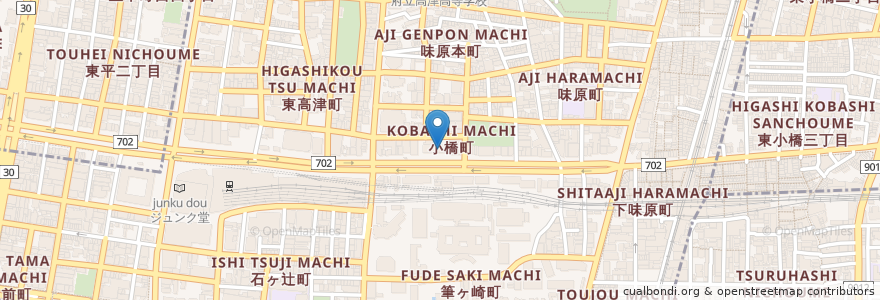 Mapa de ubicacion de 天下一品 en Japão, 大阪府, 大阪市, 天王寺区.