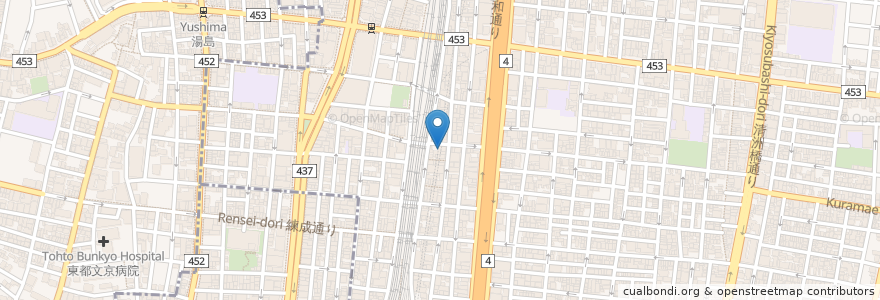 Mapa de ubicacion de オールドサイゴン en 日本, 東京都, 台東区.