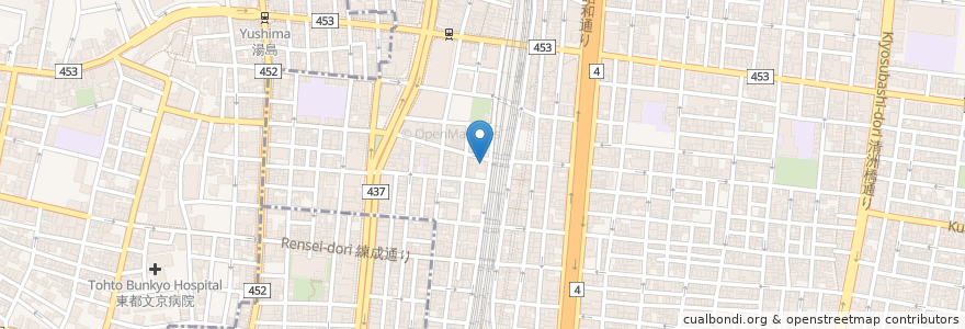 Mapa de ubicacion de 中華食堂日高屋 en 日本, 东京都/東京都, 台東区.