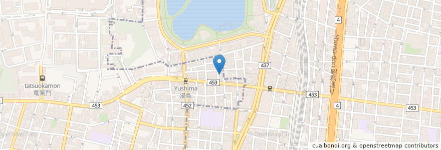 Mapa de ubicacion de club 水蓮花 en اليابان, 東京都, 台東区.