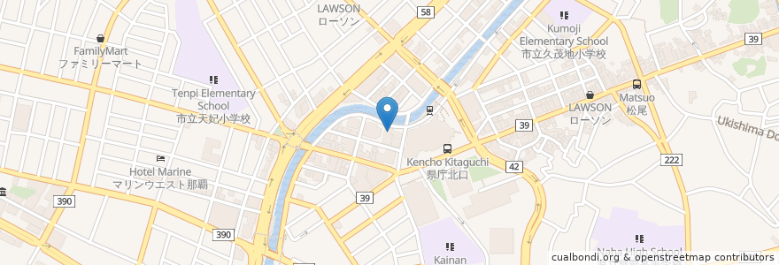 Mapa de ubicacion de 沖縄テレビ en Japan, 沖縄県, 那覇市.