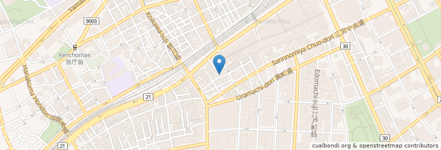 Mapa de ubicacion de Nicolai Bergman en اليابان, 兵庫県, 神戸市, 中央区.