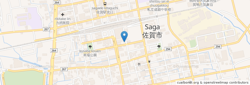 Mapa de ubicacion de さかなや道場 en 日本, 佐賀県, 佐賀市.