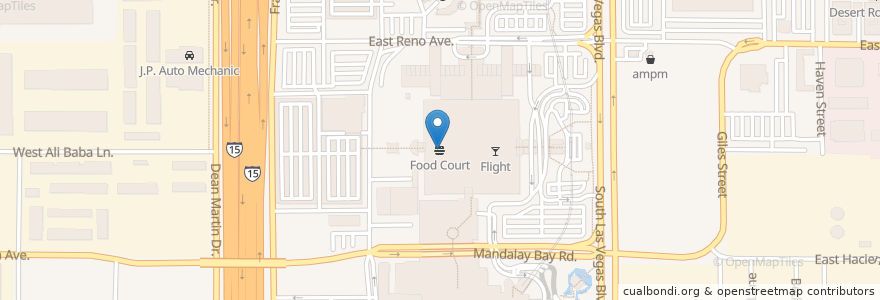 Mapa de ubicacion de Johnny Rockets en Vereinigte Staaten Von Amerika, Nevada, Clark County, Paradise.