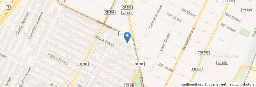 Mapa de ubicacion de Rite Aid en الولايات المتّحدة الأمريكيّة, نيو جيرسي, Hudson County, Jersey City.