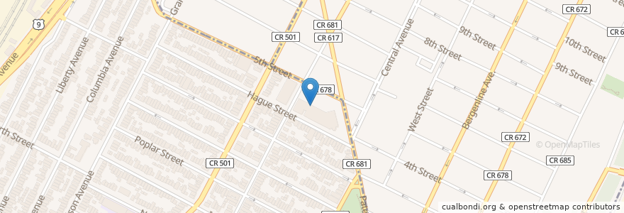 Mapa de ubicacion de McDonald's en Amerika Syarikat, New Jersey, Hudson County, Jersey City.