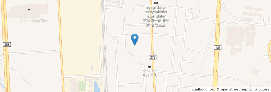 Mapa de ubicacion de 渡辺動物病院 en Giappone, 宮城県, 名取市.
