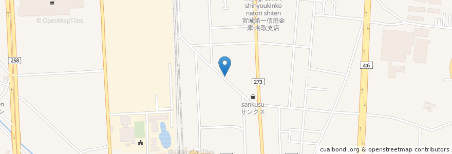 Mapa de ubicacion de 名取市消防団増田分団第2部 en Japan, Miyagi Prefecture, Natori.