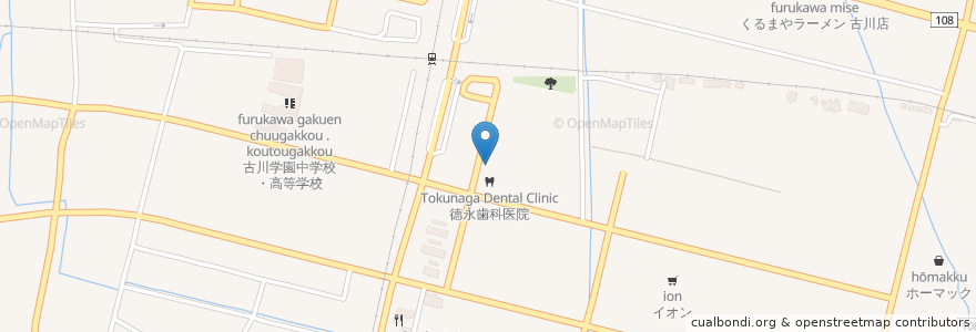 Mapa de ubicacion de 大名弁当 駅南店 en Japan, 宮城県, 大崎市.