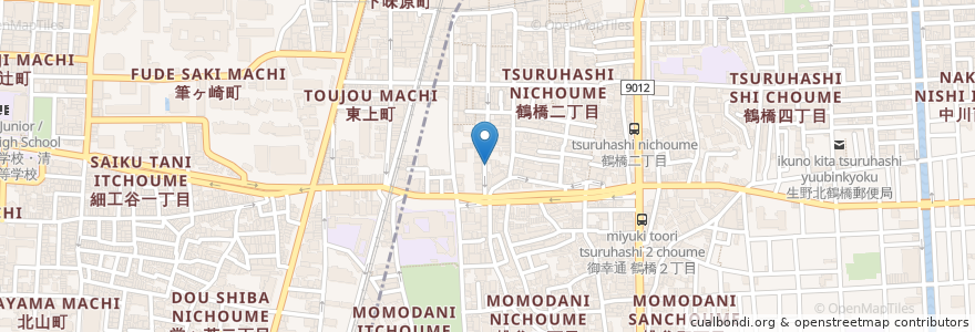 Mapa de ubicacion de 天理教 en ژاپن, 大阪府, 大阪市.