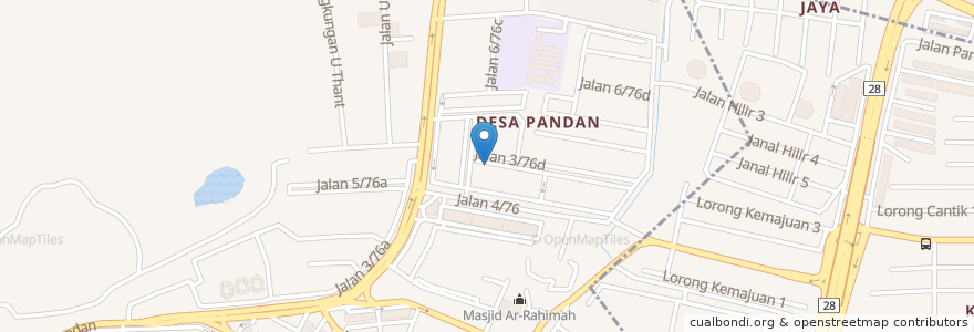 Mapa de ubicacion de Maybank Desa Pandan en Malaysia, Selangor, Kuala Lumpur.