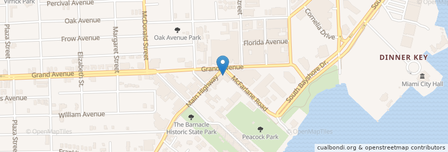 Mapa de ubicacion de Genuine Pizza en Amerika Birleşik Devletleri, Florida, Miami-Dade County, Miami.
