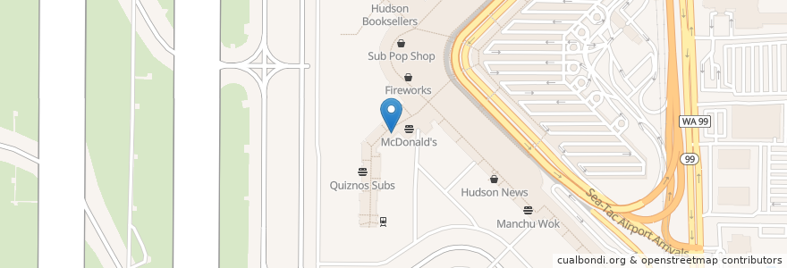 Mapa de ubicacion de The Centurion Lounge en Estados Unidos De América, Washington, King County, Seatac.