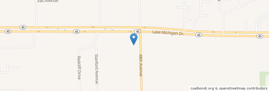 Mapa de ubicacion de Jimmy John's en 미국, 미시간, Ottawa County, Allendale Charter Township.