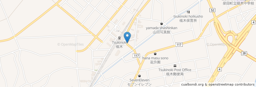 Mapa de ubicacion de 食事処 あすなろ en 日本, 宮城県, 柴田郡, 柴田町.