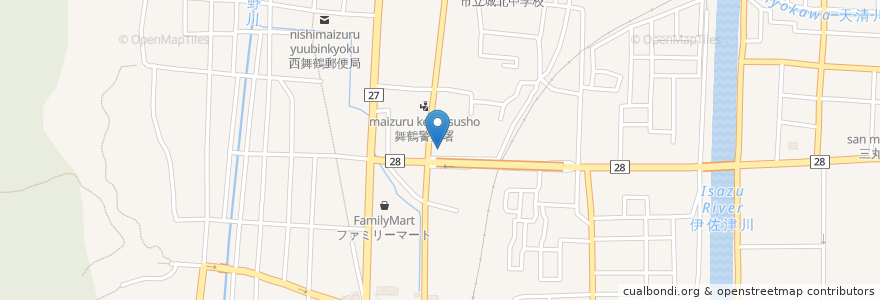 Mapa de ubicacion de 食堂ほていや en 日本, 京都府, 舞鶴市.