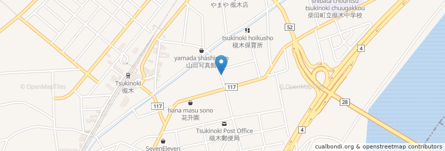 Mapa de ubicacion de 和風スナック ホープ en Japan, Miyagi Prefecture, Shibata County, Shibara.