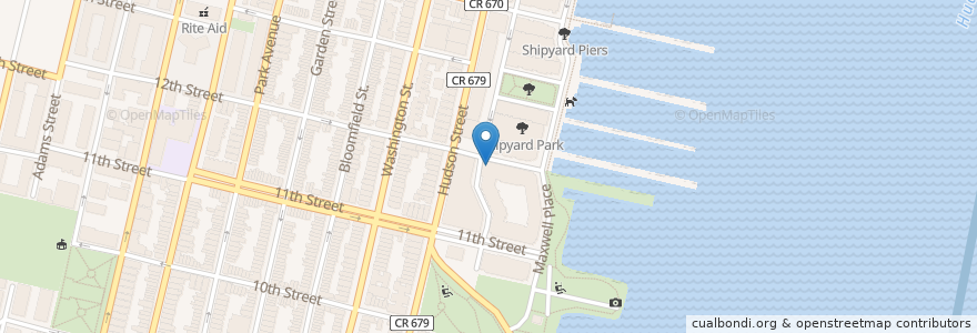 Mapa de ubicacion de PNC Bank en Verenigde Staten, New Jersey, Hudson County, Hoboken.