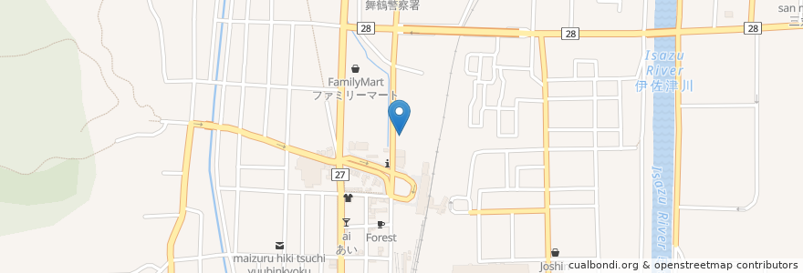 Mapa de ubicacion de きしだ医院 en 日本, 京都府, 舞鶴市.