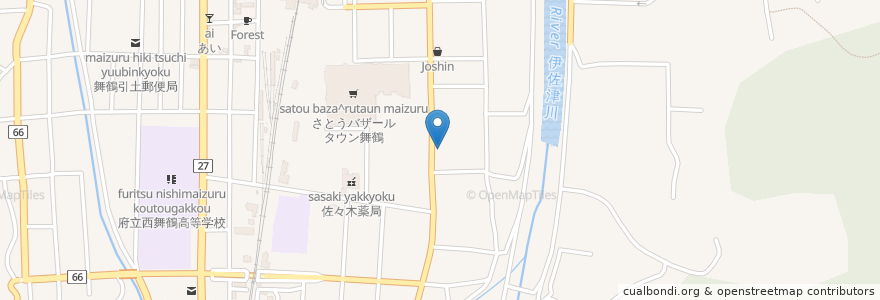 Mapa de ubicacion de 馬場歯科医院 en Japonya, 京都府, 舞鶴市.