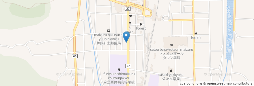 Mapa de ubicacion de カラオケ喫茶 音ちゃん en Japan, Präfektur Kyōto, 舞鶴市.