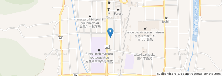 Mapa de ubicacion de 藤井内科医院 en 日本, 京都府, 舞鶴市.