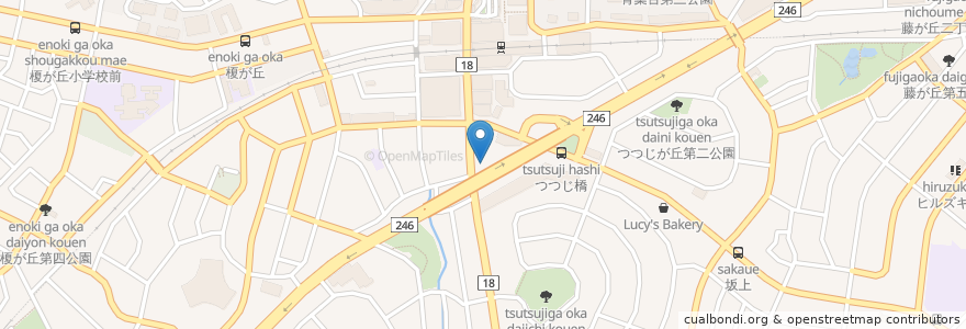 Mapa de ubicacion de イーグルＡ青葉台店 ダーツ&ビリヤード en Japonya, 神奈川県, 横浜市, 青葉区.