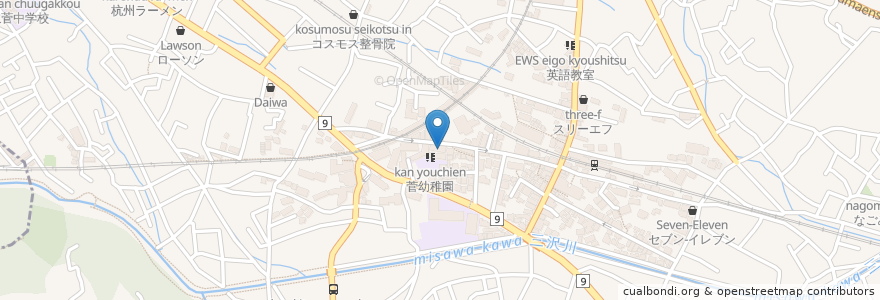 Mapa de ubicacion de 壇クリニック en 日本, 神奈川県, 川崎市, 多摩区.