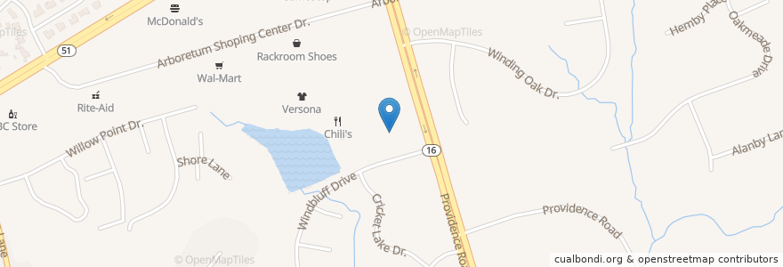 Mapa de ubicacion de Pizza Hut en United States, North Carolina, Mecklenburg County, Charlotte.