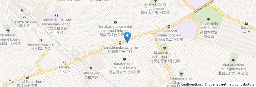 Mapa de ubicacion de スシロー en Japan, Präfektur Chiba, 船橋市.
