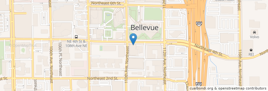 Mapa de ubicacion de Abella Dental en アメリカ合衆国, ワシントン州, King County, Bellevue.