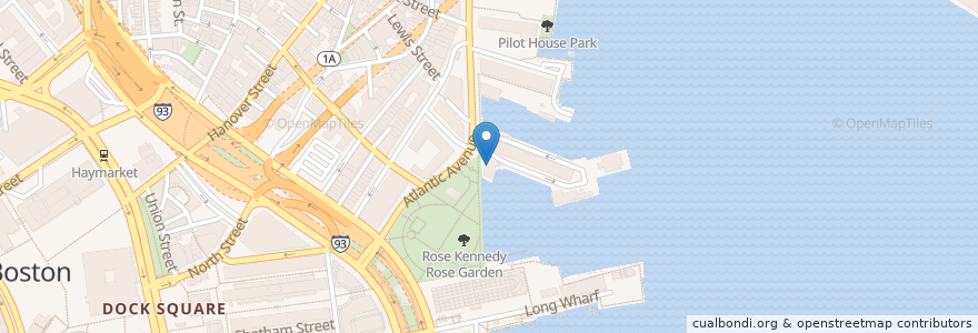 Mapa de ubicacion de Joe's American Grill en ایالات متحده آمریکا, ماساچوست, Suffolk County, Boston.