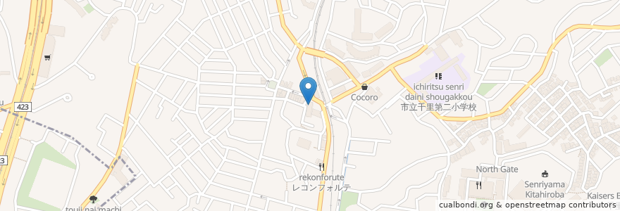 Mapa de ubicacion de サン・ファーマシー en 日本, 大阪府, 吹田市.