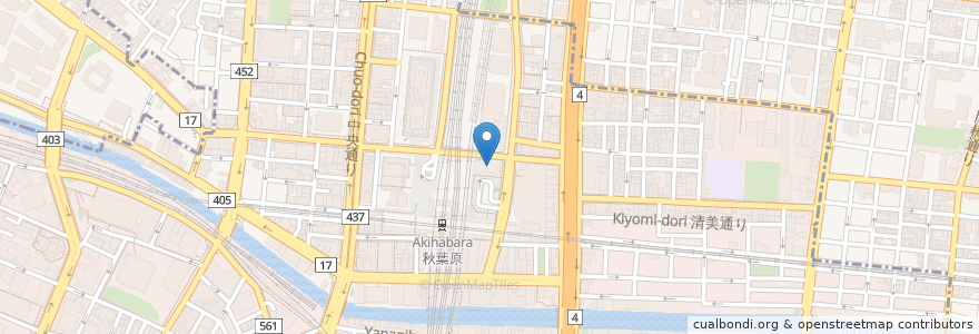 Mapa de ubicacion de 金の蔵 en Japón, Tokio, Chiyoda.