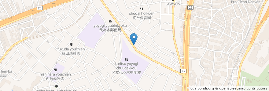 Mapa de ubicacion de 蕎麦屋 en Japon, Tokyo, 渋谷区.