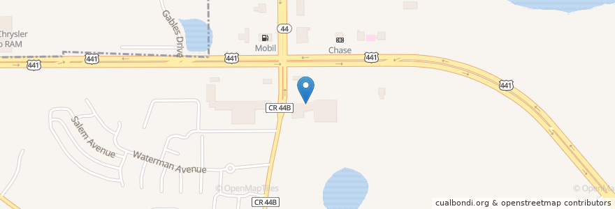 Mapa de ubicacion de Pizza Hut en Verenigde Staten, Florida, Lake County, Mount Dora.
