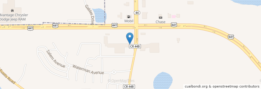 Mapa de ubicacion de Subway en 미국, 플로리다주, Lake County, Mount Dora.