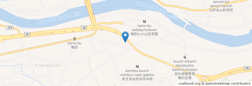 Mapa de ubicacion de 高知喜びキリスト教会 en 日本, 高知县, 高知市.