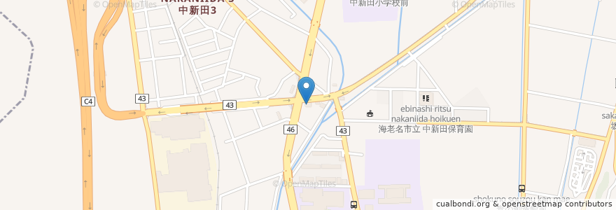 Mapa de ubicacion de からやま en Jepun, 神奈川県, 海老名市.