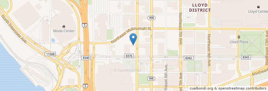 Mapa de ubicacion de Starbucks (Drive thru) en États-Unis D'Amérique, Oregon, Portland, Multnomah County.